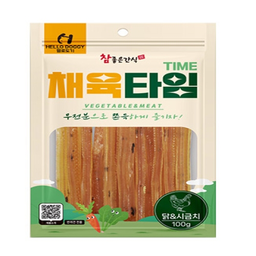 헬로도기 참좋은간식 채육타임, 5개, 100g, 닭&시금치 15,000원