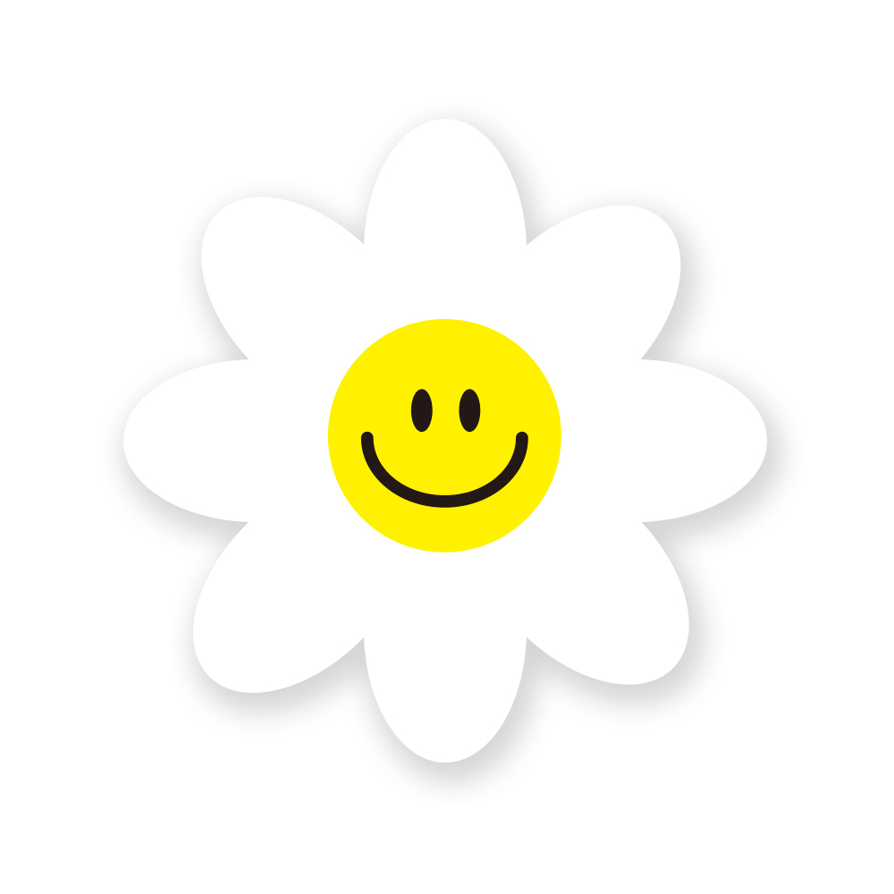 아무날 빅사이즈 7cm 스마일 데이지 스티커 12,800원