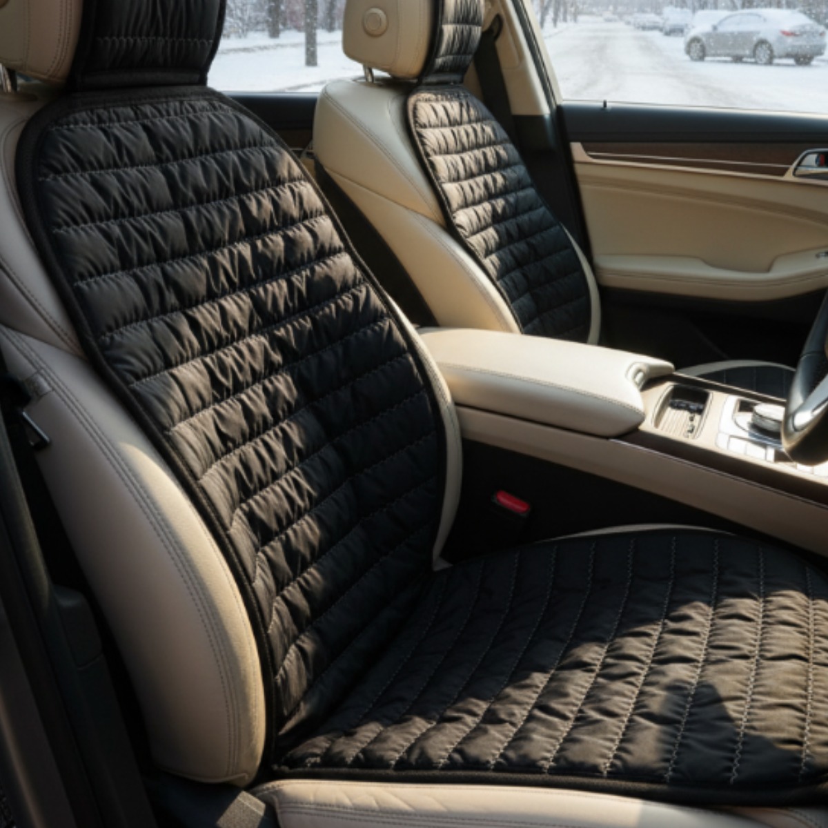 픽카소 12V온열시트 차동차 열선시트 앞좌석 시트커버 자체제작, 1개, 12V(앞) 다스란누빔 패딩블랙 34,800원