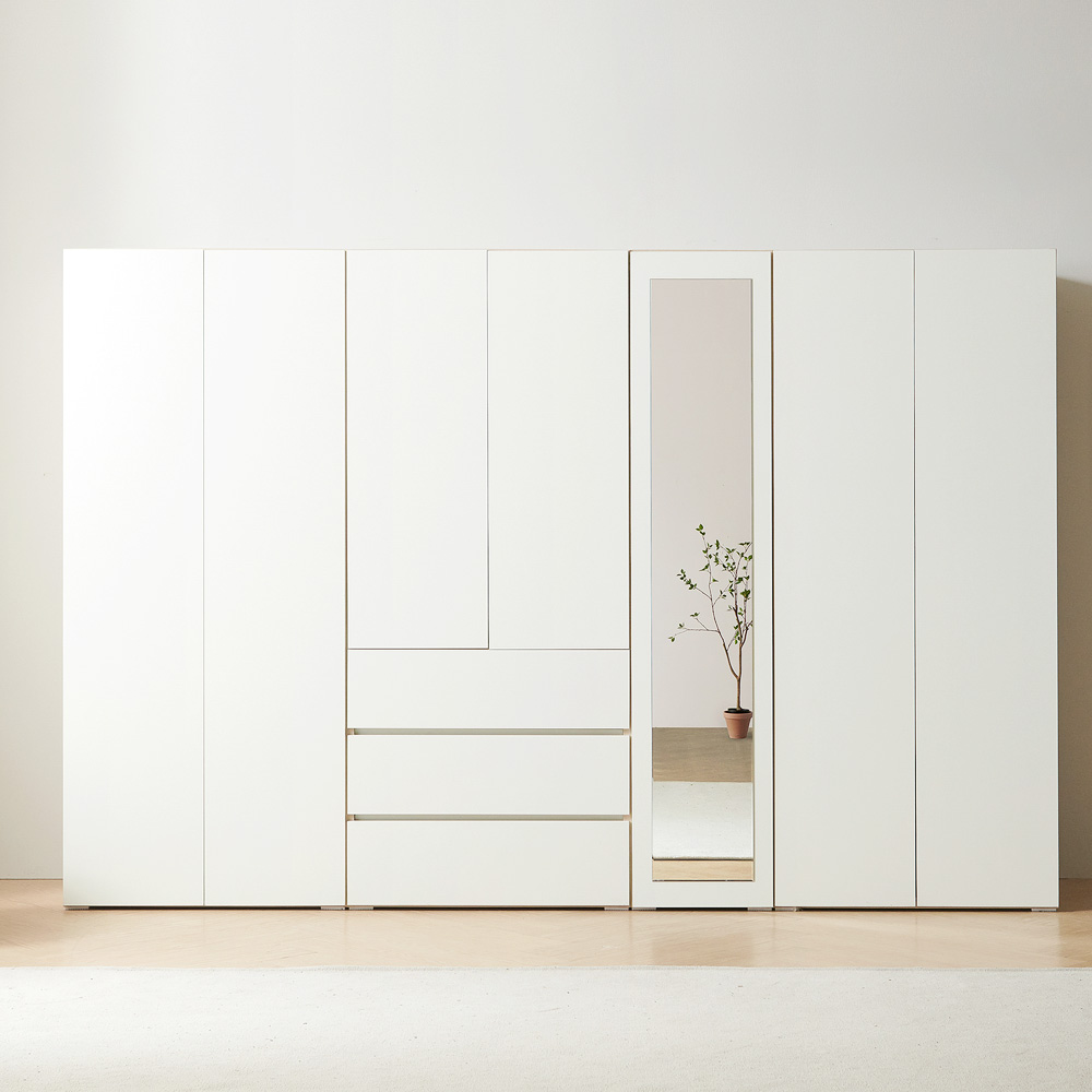 보루네오 마르체 이안 2800 전신거울A 서랍 옷장 세트 BKC737C 410,000원