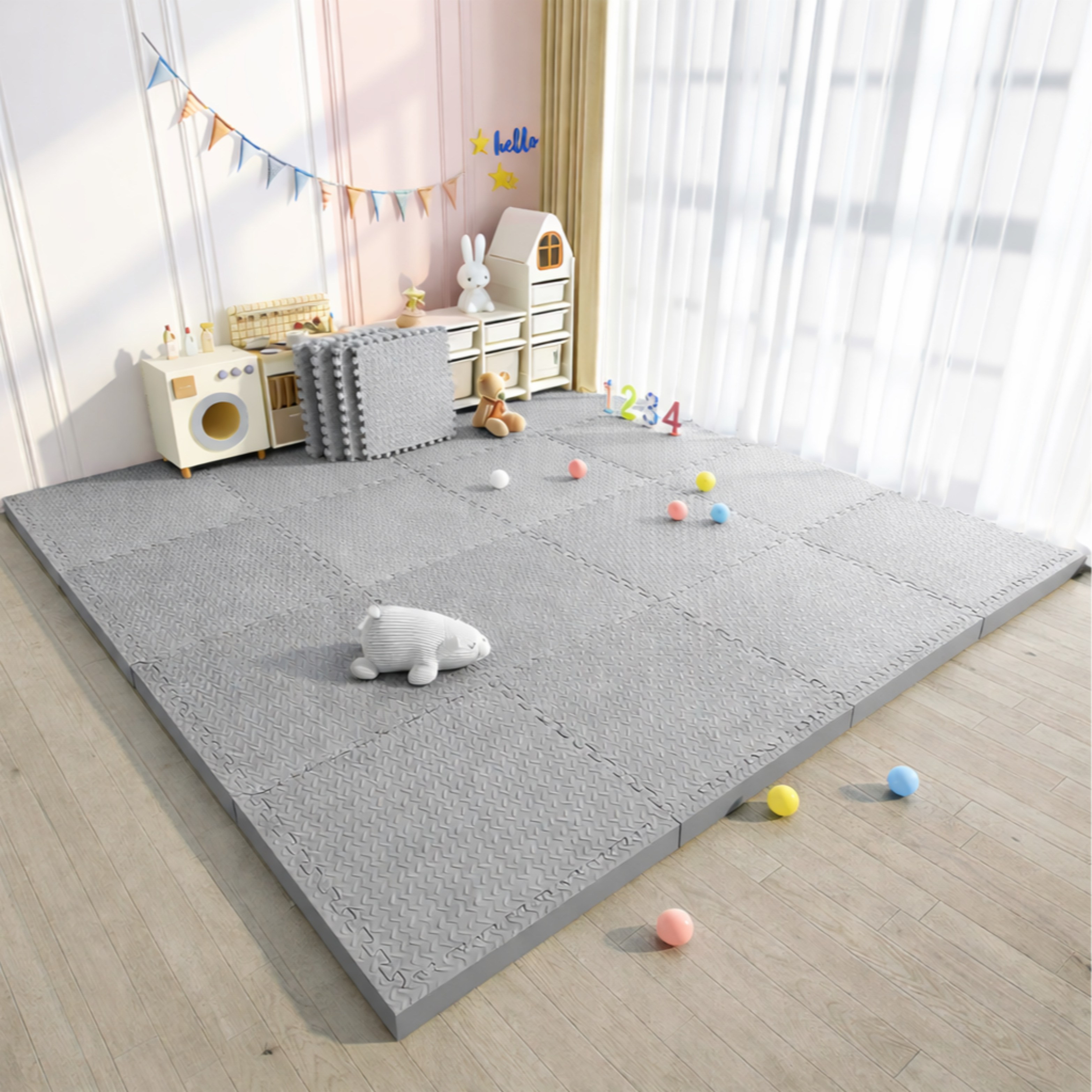 홈포밍 EVA 층간소음 퍼즐매트 두꺼운 거실 바닥, 16개, 그레이 29,900원