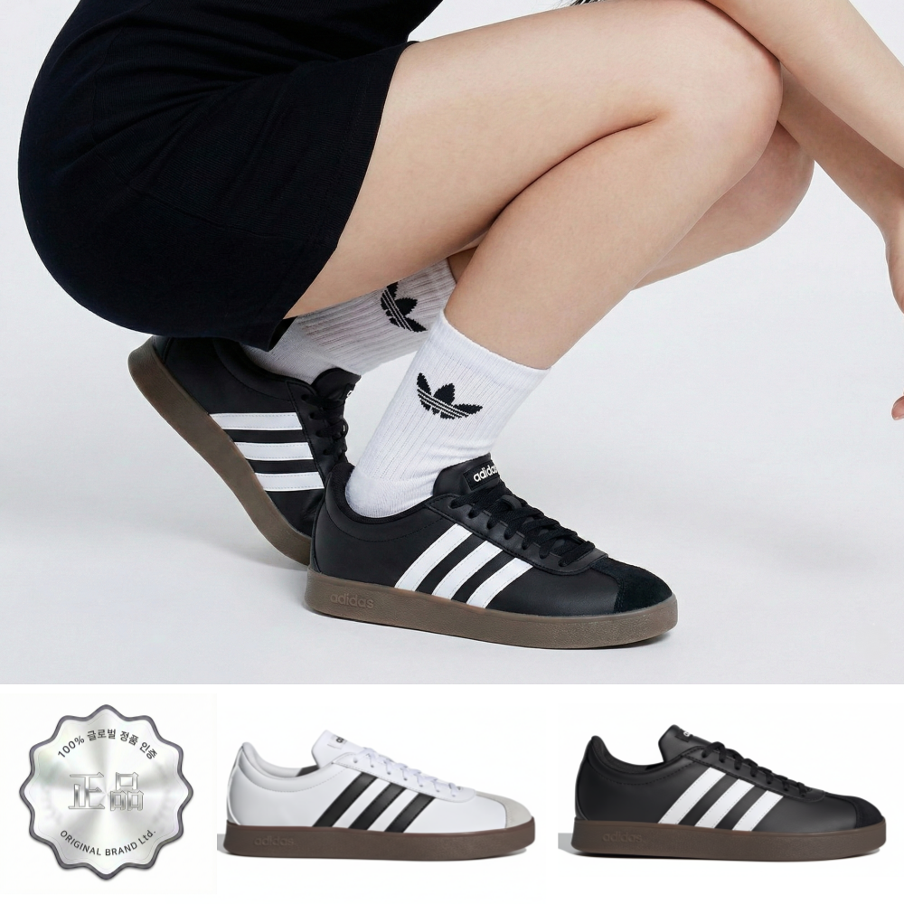 아디다스 스니커즈 VL 코트베이스 삼바 단화 남녀공용 클래식 데일리 블랙 화이트 58,900원