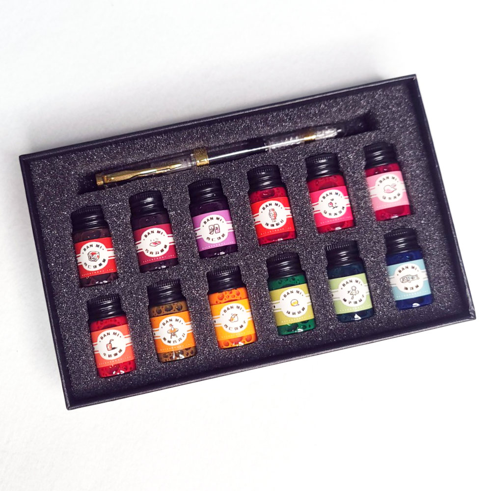 BANMI 반미 마카롱 잉크 12색 만년필 (세트) 방수잉크 어반스케치 7ml 드로잉 15,500원