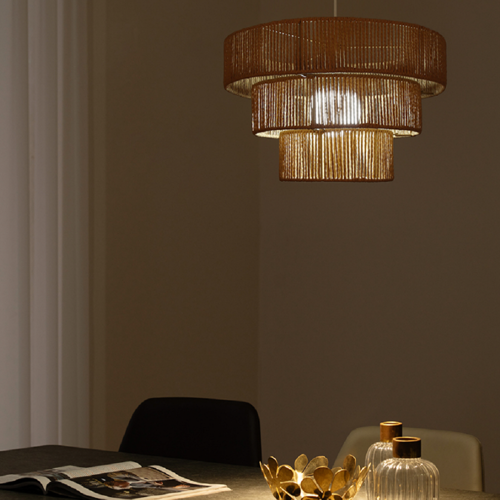 라툰 1등 펜던트 F타입 라탄조명 3단 디자인 식탁등 감성 인테리어 천장등 포인트조명 전구별매 109,250원