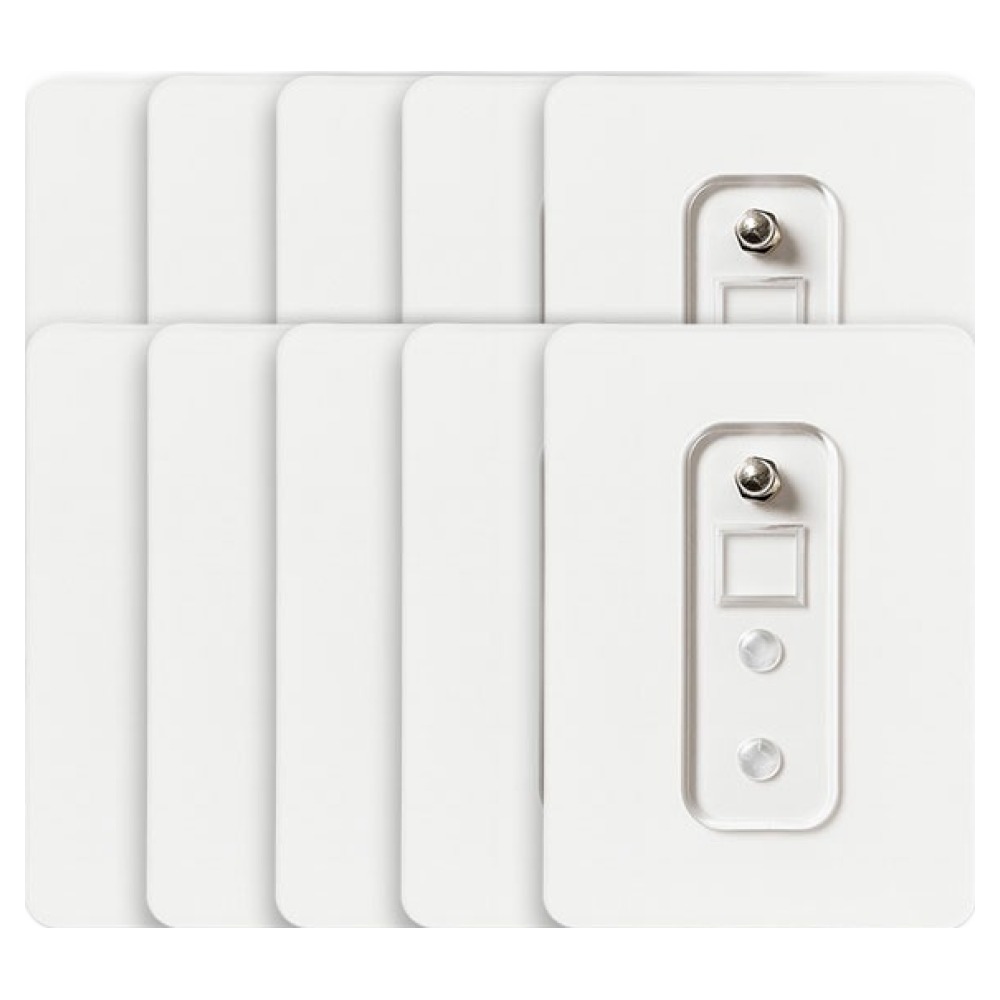 리빙필로 무타공 후크 접착식 스티커 10x7cm, 투명, 10개 4,600원