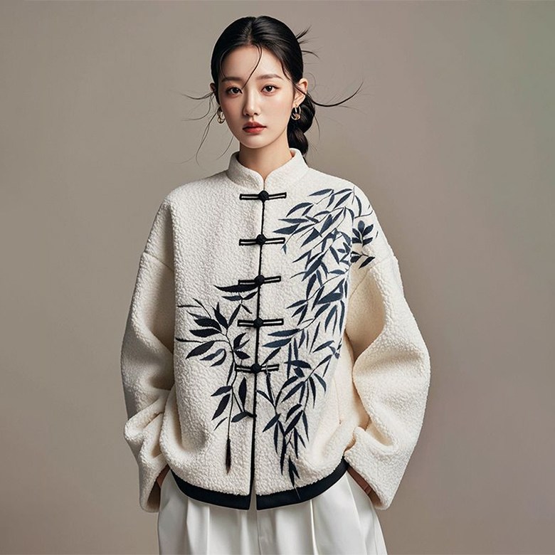 POMTOR 봄가을 여성 세미 한복 화이트 캐주얼 패션 루즈핏 에스닉 코트 31,500원