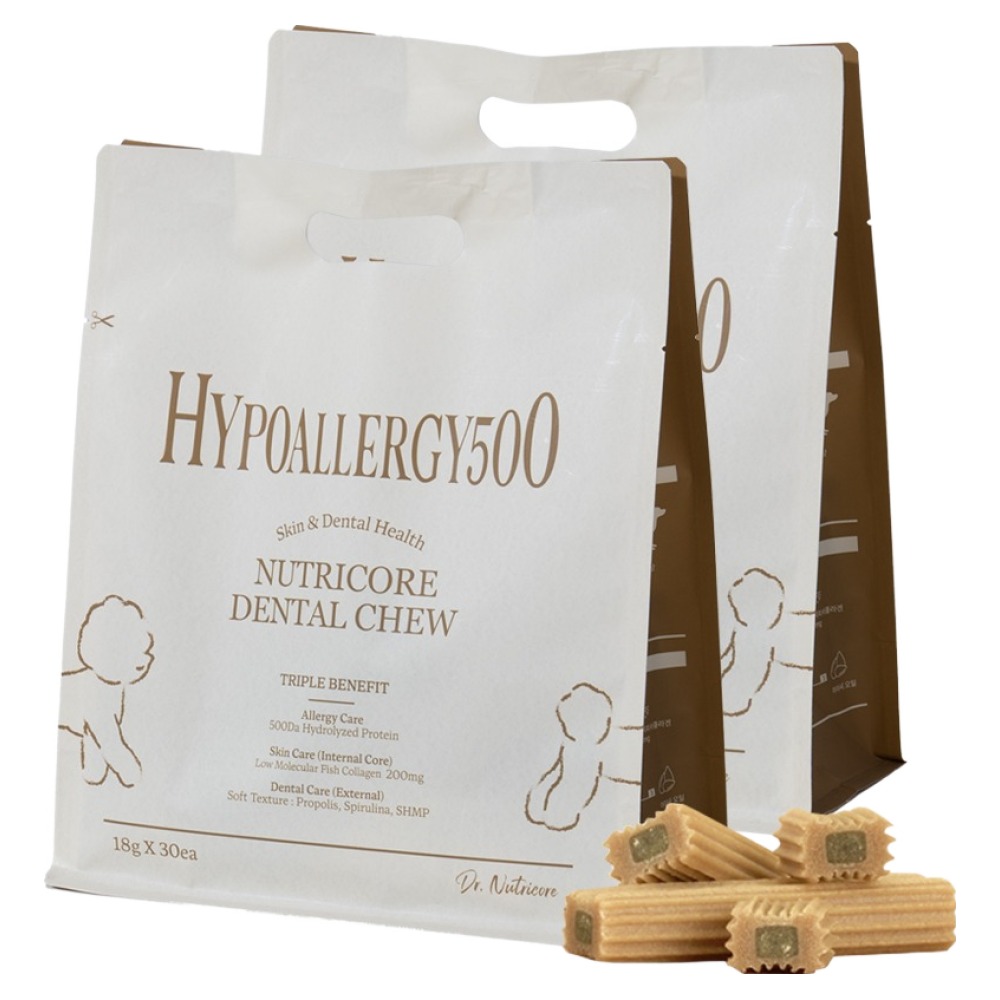 닥터뉴트리코어 강아지 가수분해 덴탈껌, 알러지/덴탈케어, 540g, 2개 54,000원