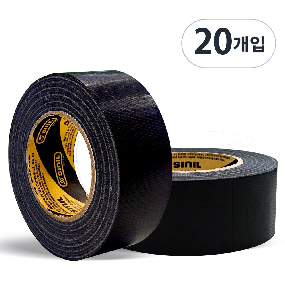 SINILBOND 면테이프 검정 25M  20롤 55,000원