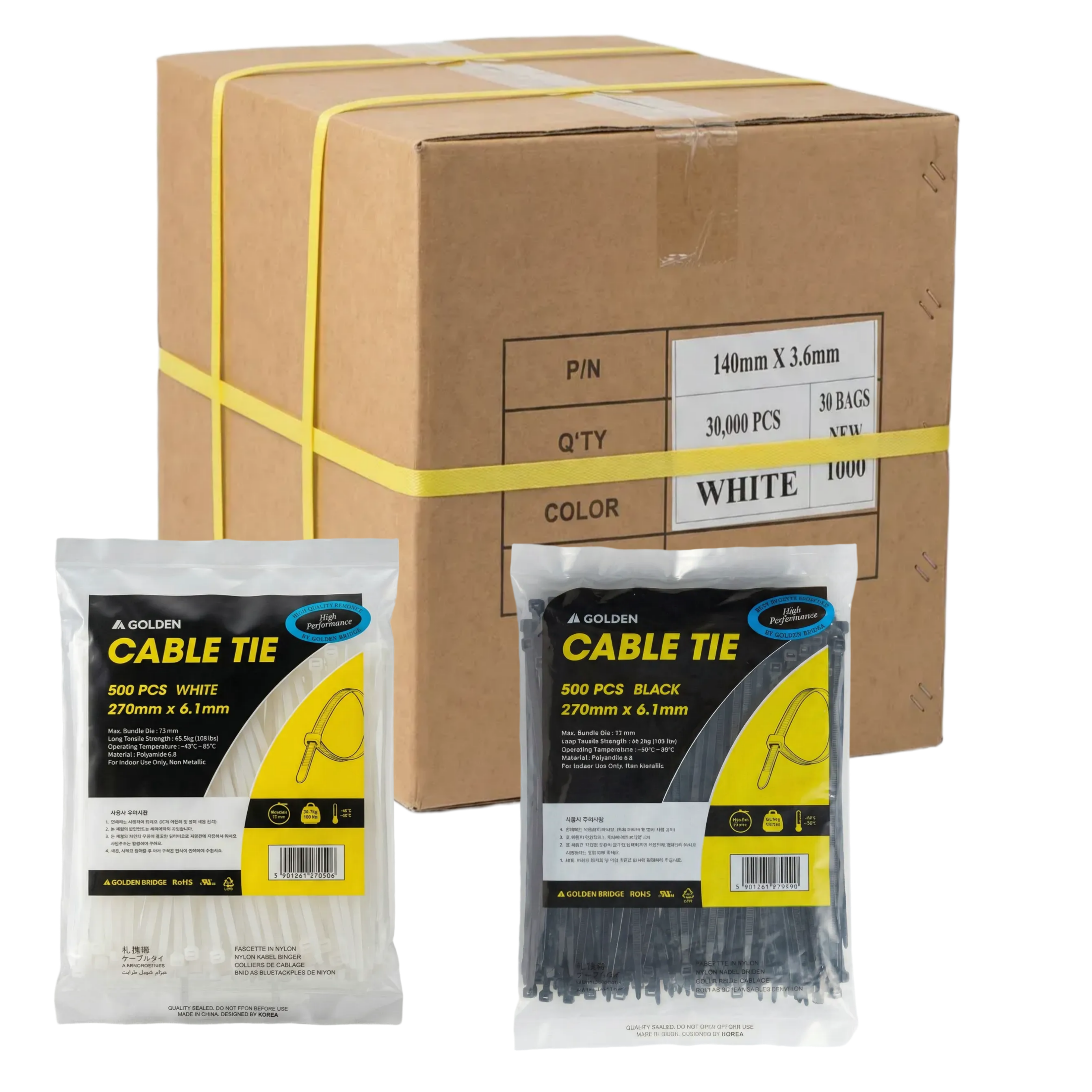 하루감사 케이블타이 골든 타이 전선정리 UL인증품 전규격 판매, 흑색, 1개 7,000원