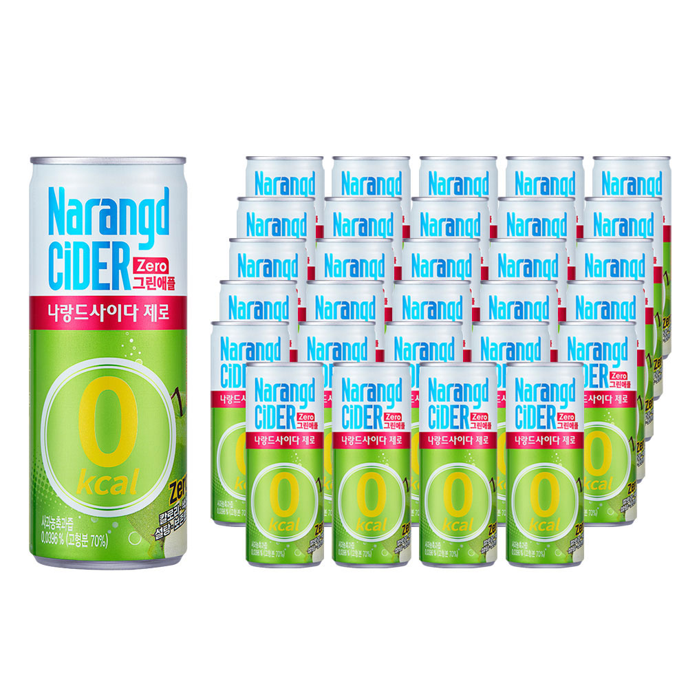 나랑드 사이다 제로 그린애플 245ml x 30캔 탄산음료, 30개, 245ml 12,500원