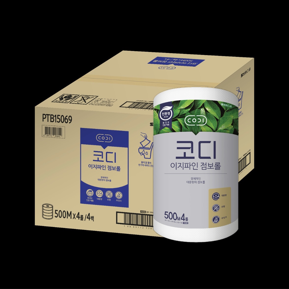 쌍용C&B 점보롤500이지 PTB15069(=PTB15054) 98x500x1겹x16롤 43,000원