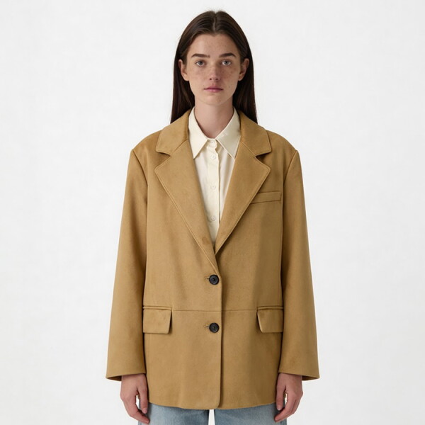 [벨 마르슈] 신세틱 스웨이드 테일러드 싱글 자켓 (BM0318) 61,900원