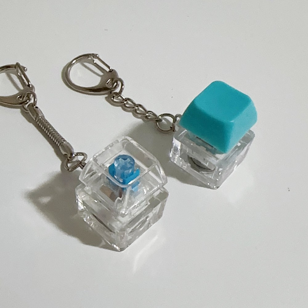 led 키캡 키링 스트레스 해소 피젯토이 1구2개 3가지 컬러세트, 1세트, LED 아이스블루 9,400원