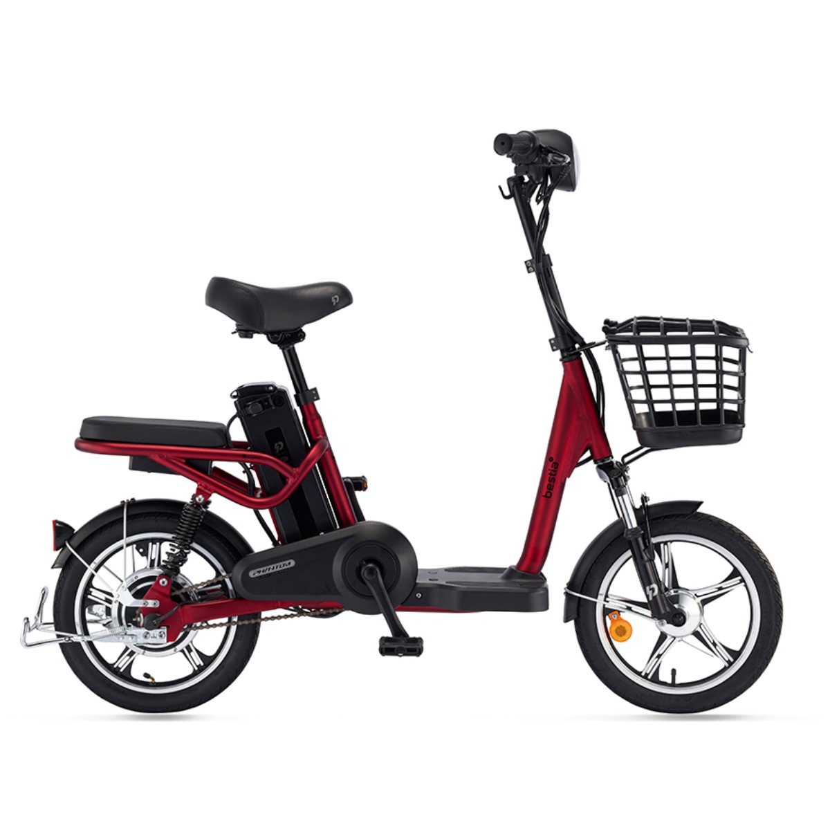 삼천리 2026 16 팬텀 베스티아 플러스 전기자전거 스쿠터형 바구니 시티형 99% 조립, 다크 크롬 레드 (무광), 알루미늄 990,100원