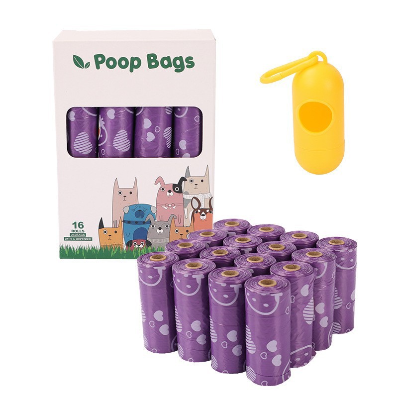 Jeernare 생분해 강아지 배변봉투 야외 산책 애견봉투 강아지똥 줍기, 1박스, 240개입, 보라 18,900원