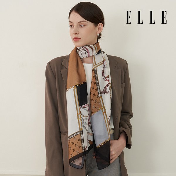 국내정식매장 엘르 모던 제나벨 실크 롱 스카프 SE449S307 머플러 등 38,500원