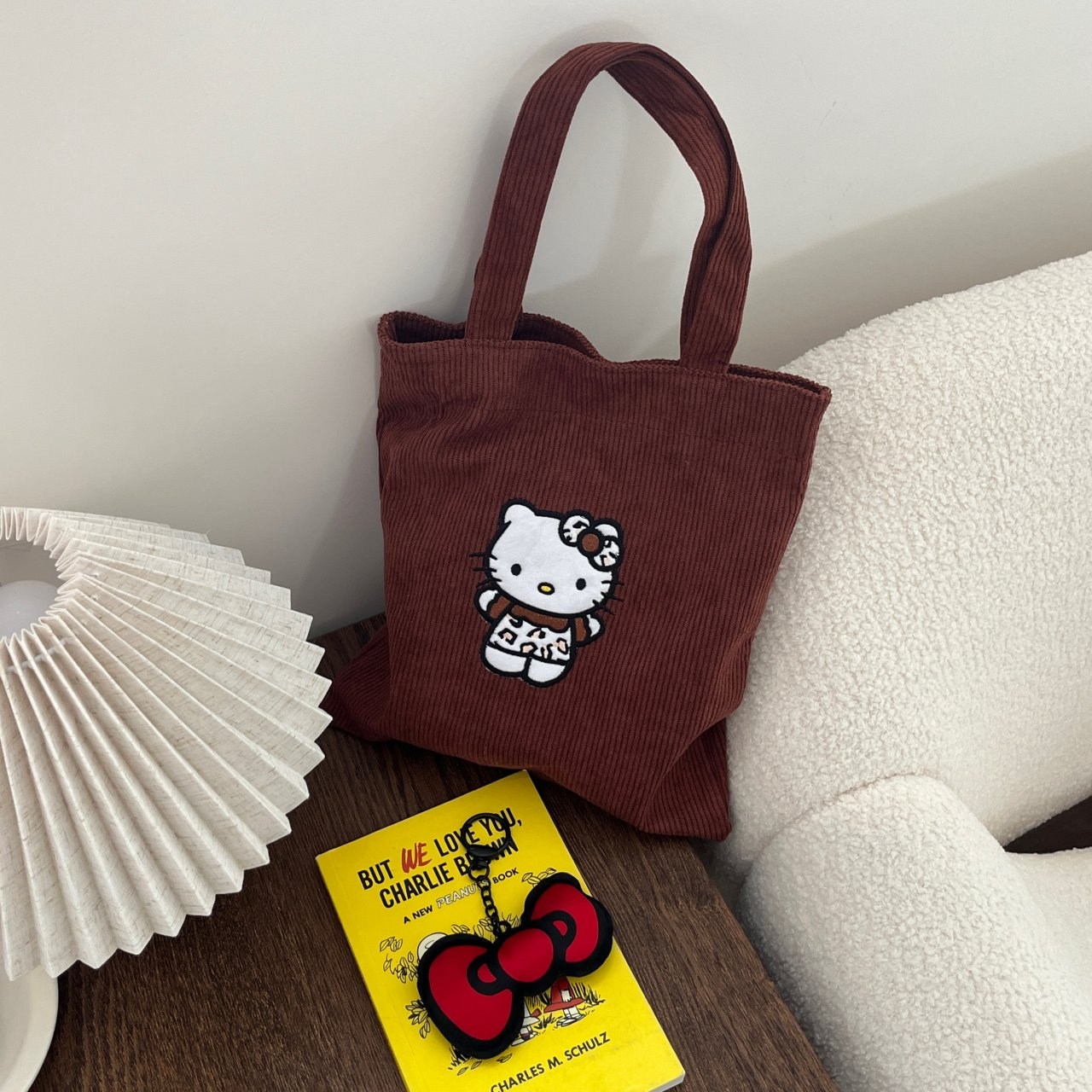 키티 코듀로이 데일리 에코백 가방 29,460원