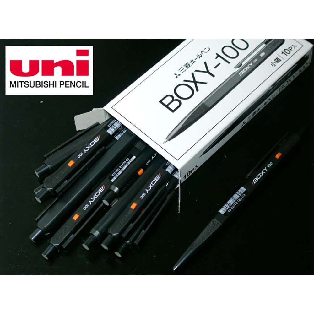 [그린에버] 일본 MITSUBISHI uni BOXY-100 유성볼펜 0.7mm 블랙 X 10자루 13,000원
