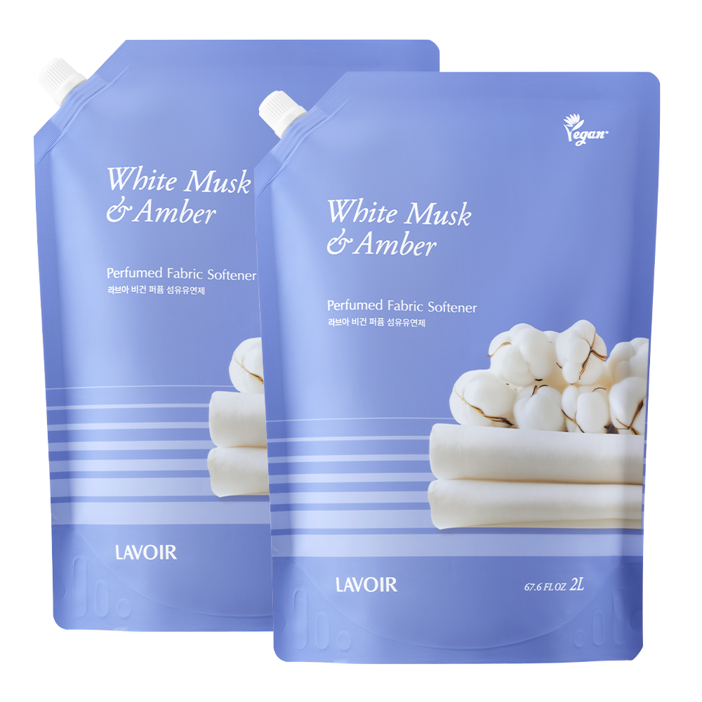 라브아 고농축 퍼퓸드 액체 섬유유연제 화이트머스크 앤 앰버 리필, 2L, 2개 40,000원