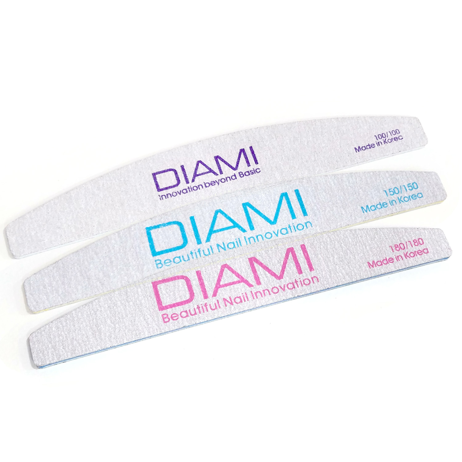 DIAMI 다이아미 하프문 네일 화일 100,150,180,240그릿 2,500원