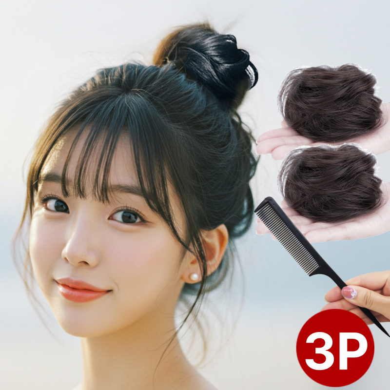 투율 리얼 자연스러운 로우번 올림머리 머리끈 가발 3종 36,900원