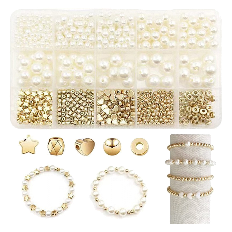 마다꾸미 비즈공예 원석 팔찌 목걸이 만들기 진주 10종 + 참 5종 세트, 혼합색상, 1세트 7,900원