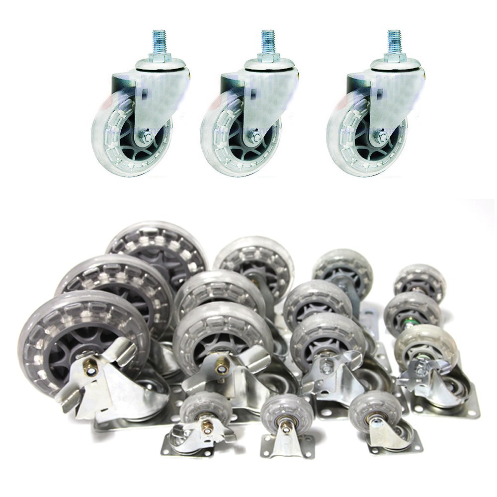 국산 무소음 우레탄 바퀴 인라인 투명 캐스터 볼트 바퀴  중량 고중량 경량 2인치 2.5인치 3인치 4인치 5인치 6인치 10,350원