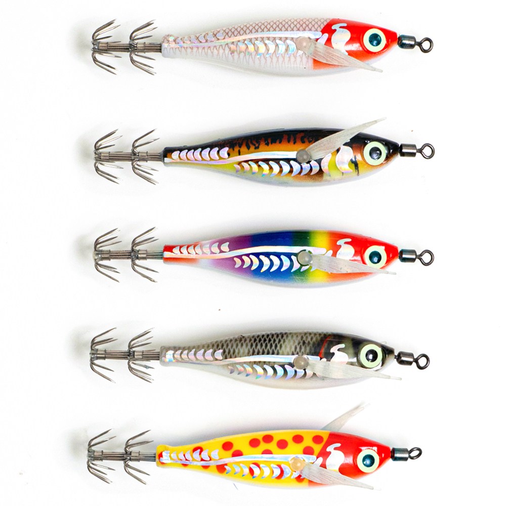 갑오징어 에기 쭈꾸미 수평 레이저 에기 축광 5개 10개, 1세트, 5g, 혼합색상 (낱개 5개) 18,900원