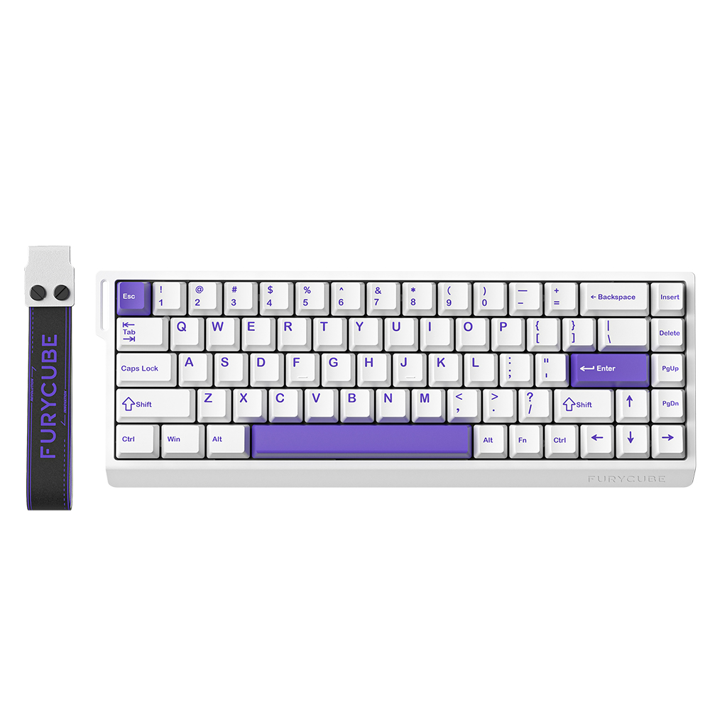 FURYCUBE M68HE 8k 래피드 트리거 자석축 게이밍키보드 ace 68 기계식 우팅 e-sports, 마그네틱축(자석축), M68 HE, 화이트 56,900원