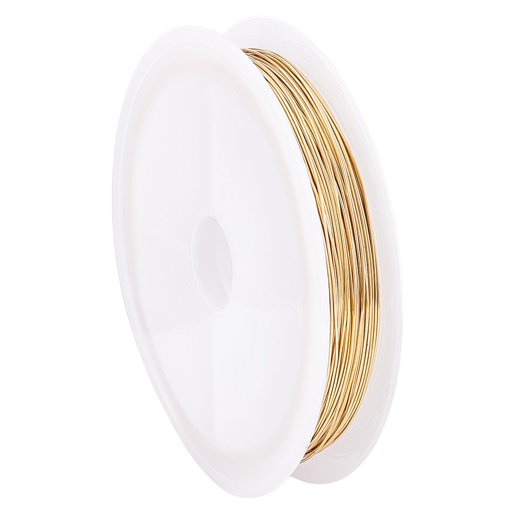 실제 24K 골드 도금 구리 와이어 0.5mm 24게이지 20m 롤 DIY 쥬얼리 메이킹 재료 12,860원