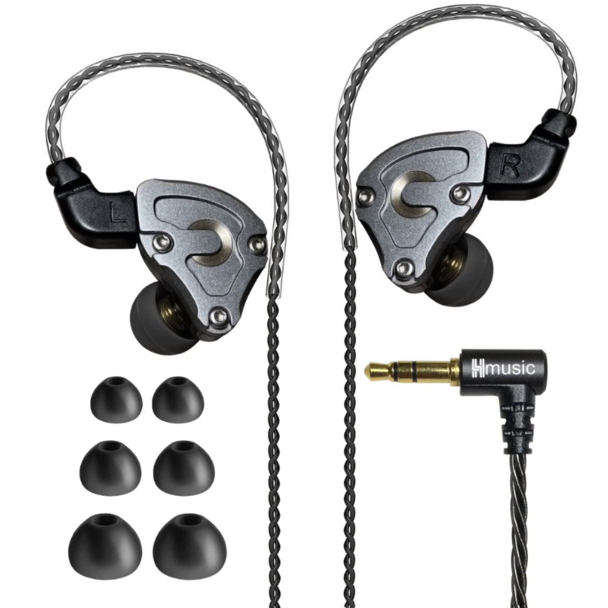 Hmusic 고음질 하이파이 인이어 유선 이어폰 WE02, 그레이 59,900원