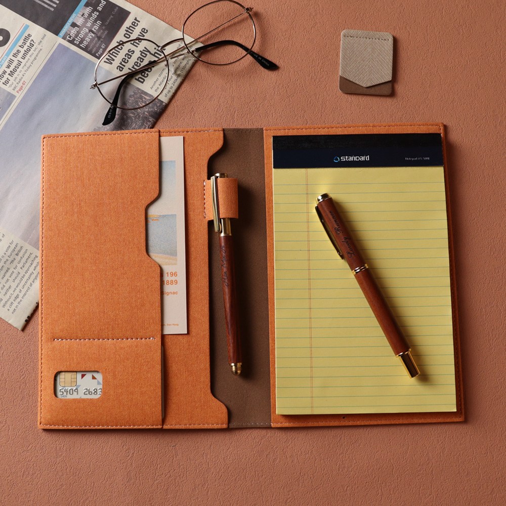 [각인가능]오브리즈 아테네가죽 메모패드+속지SET 리갈패드 커버, 1개, 파파야 오렌지 18,800원