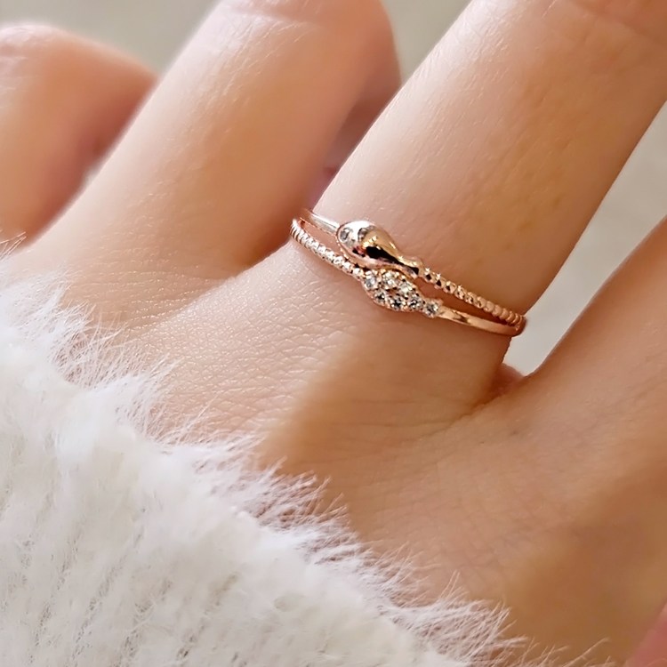 물고기반지 실버925 여성 두줄 큐빅 물고기 행운 재물운 은반지 애끼 23,400원