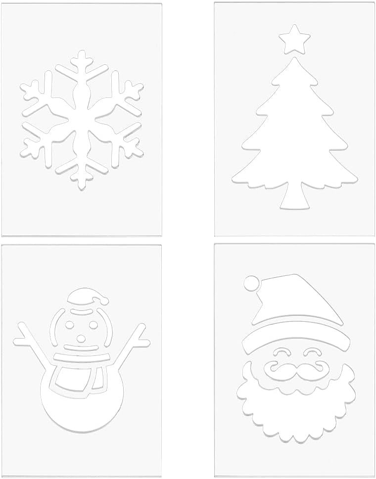 크리스마스 테마 투명 아크릴 퀼팅 템플릿 패치워크 재봉 공예 클리어 혼합 모양 4개 세트 20x14cm 10,920원