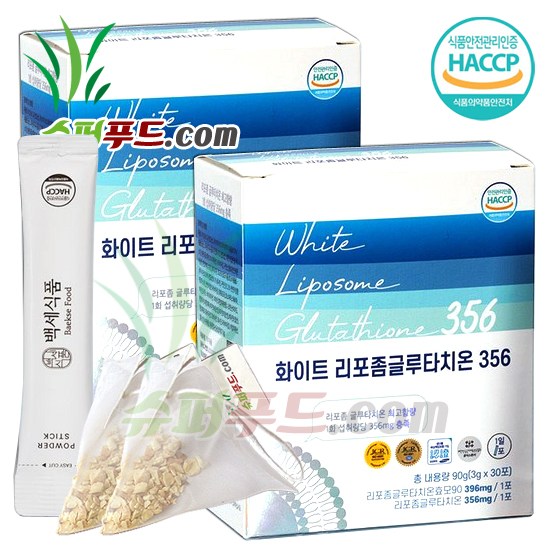 백세식품 리포좀글루타치온 화이트356 히알루론산 피쉬콜라겐 엘라스틴 레몬맛 3g x 30포 70,300원