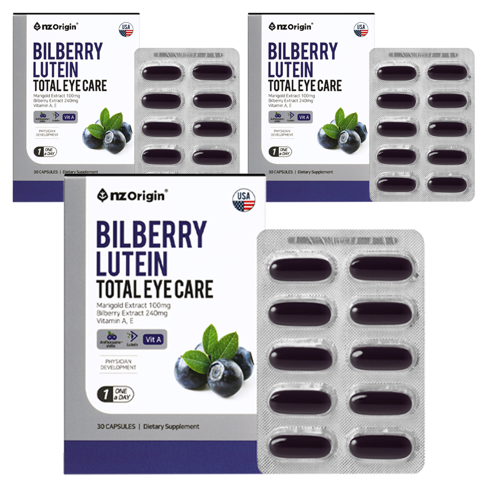 엔젯오리진 빌베리 루테인 토탈 아이케어, 30정, 3개 28,840원