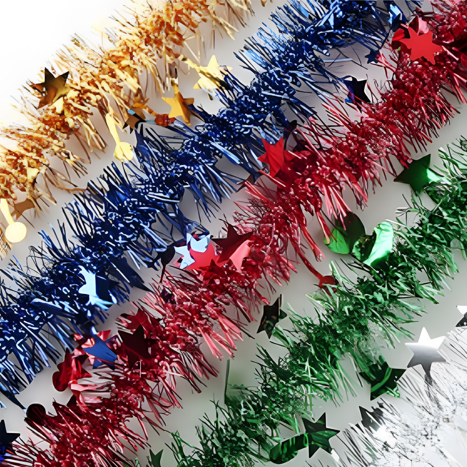 크리스마스 별모루 혼합 10줄 빤짝이 장식 별 재료, 1세트, 혼합 12,900원