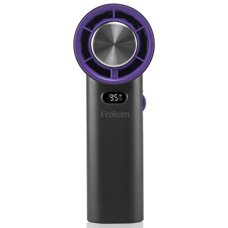 Frokom 휴대용 에어컨 손 선풍기 미니 탁상용선풍기 100단조절 1초급속냉각 3600mah BLDC모터 저소음, 블랙 18,070원