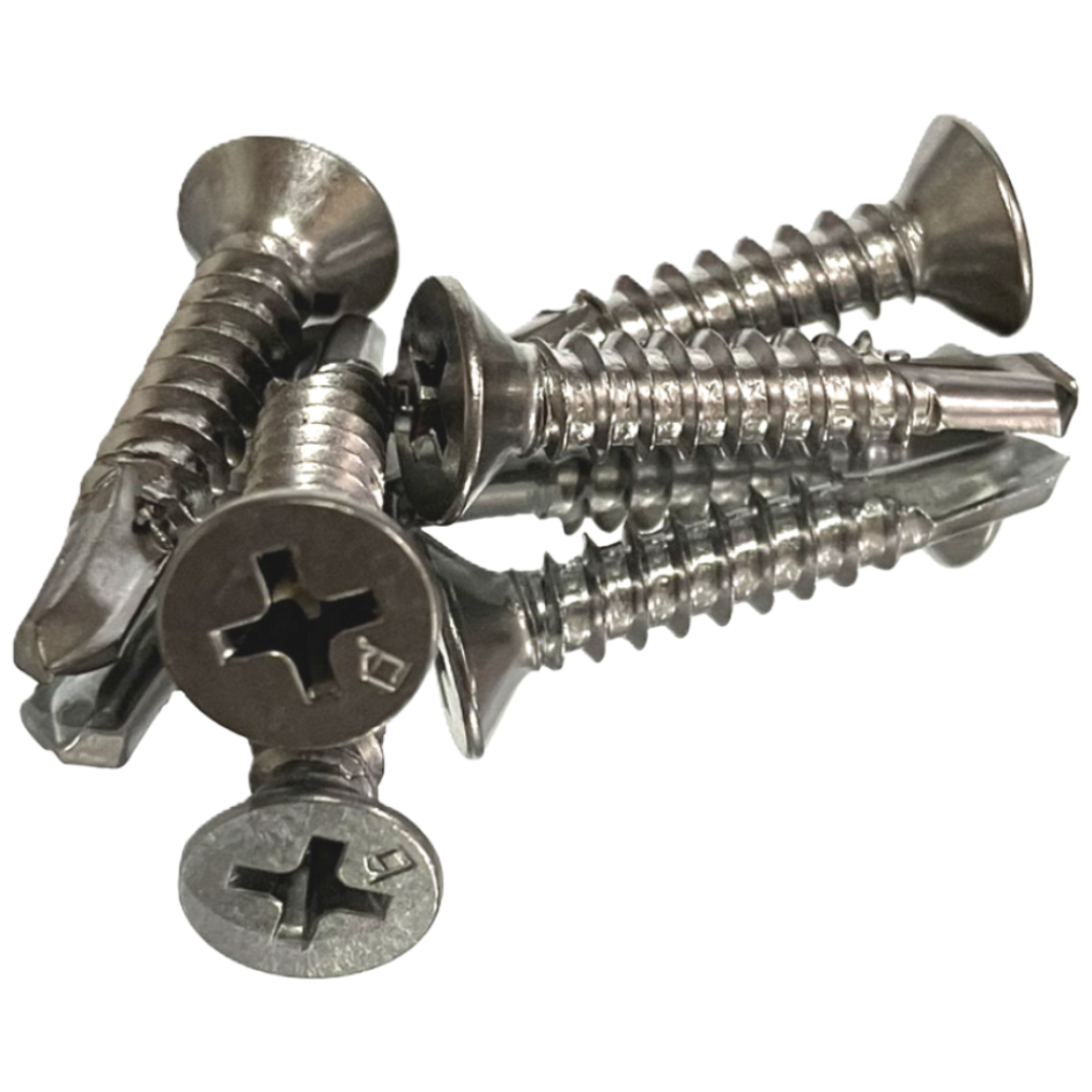 스텐410 스크류볼트 직결피스 냄비 둥근머리, 접시머리 철판 판넬용 세덱스 #10(4.8mm) 19~50mm, 500개 24,280원