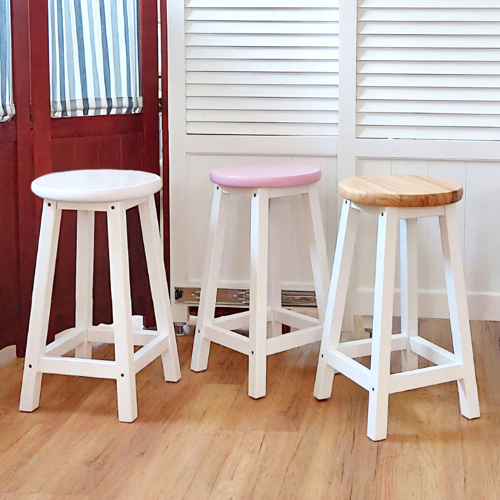가구야히메 완조립 원목스툴-내추럴,핑크,화이트 스툴, 내추럴 39,800원