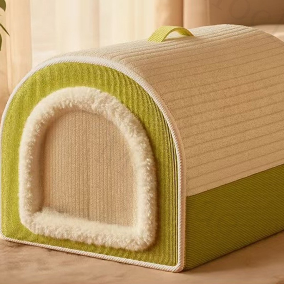 Mochae 반려동물 하우스 9단 온도조절 타이머 전기담요 방한 겨울집 보온 강아 고양이하우스 강아지집, 녹색 78,600원
