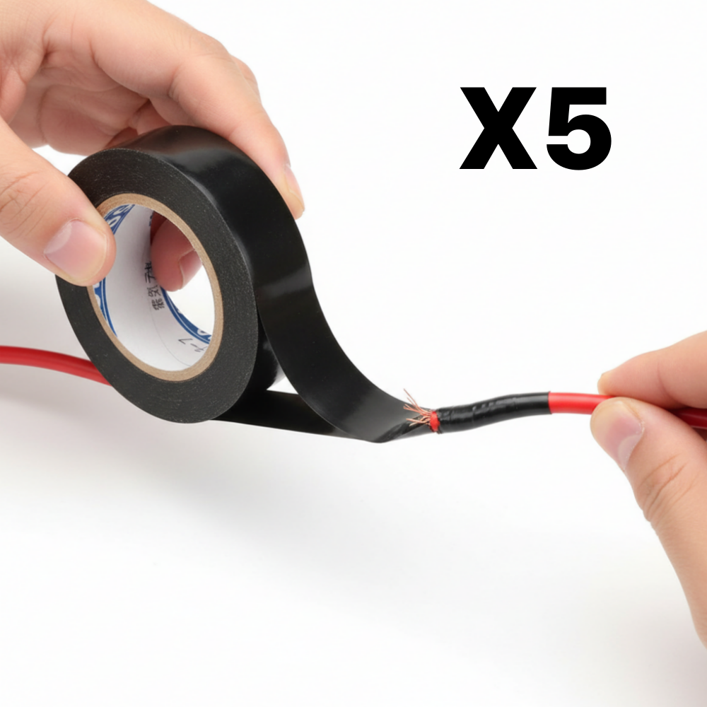 쥬커머스 PVC 방수 전기 절연 테이프 블랙 19mm x 10m, 5개 4,040원