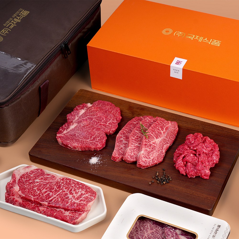 1++명품한우 올인원세트 1호(등심300g+안심300g+치마300g+함초소금), 1개 191,900원