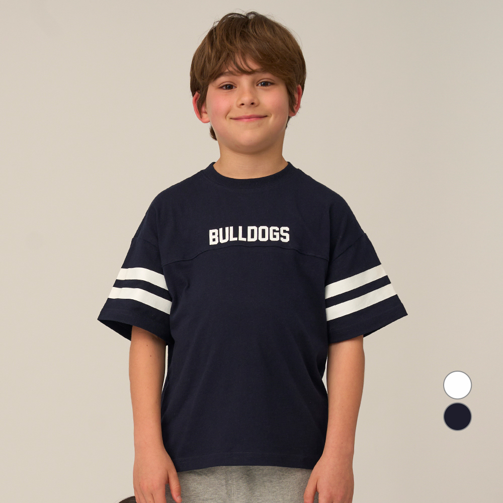 예일키즈 아동용 통기성 BULLDOGS 럭비 면 반팔 티셔츠 YJCCHSE23284 23,900원