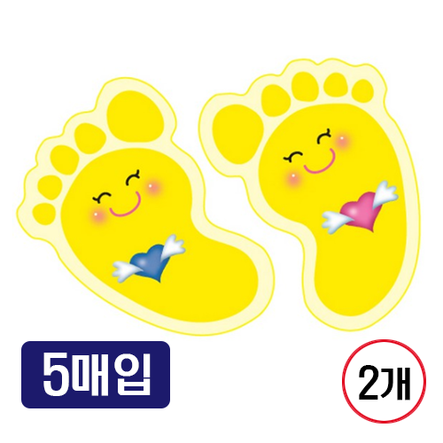 야광 발바닥 스티커/5매/160x150mm, 노랑 31,560원