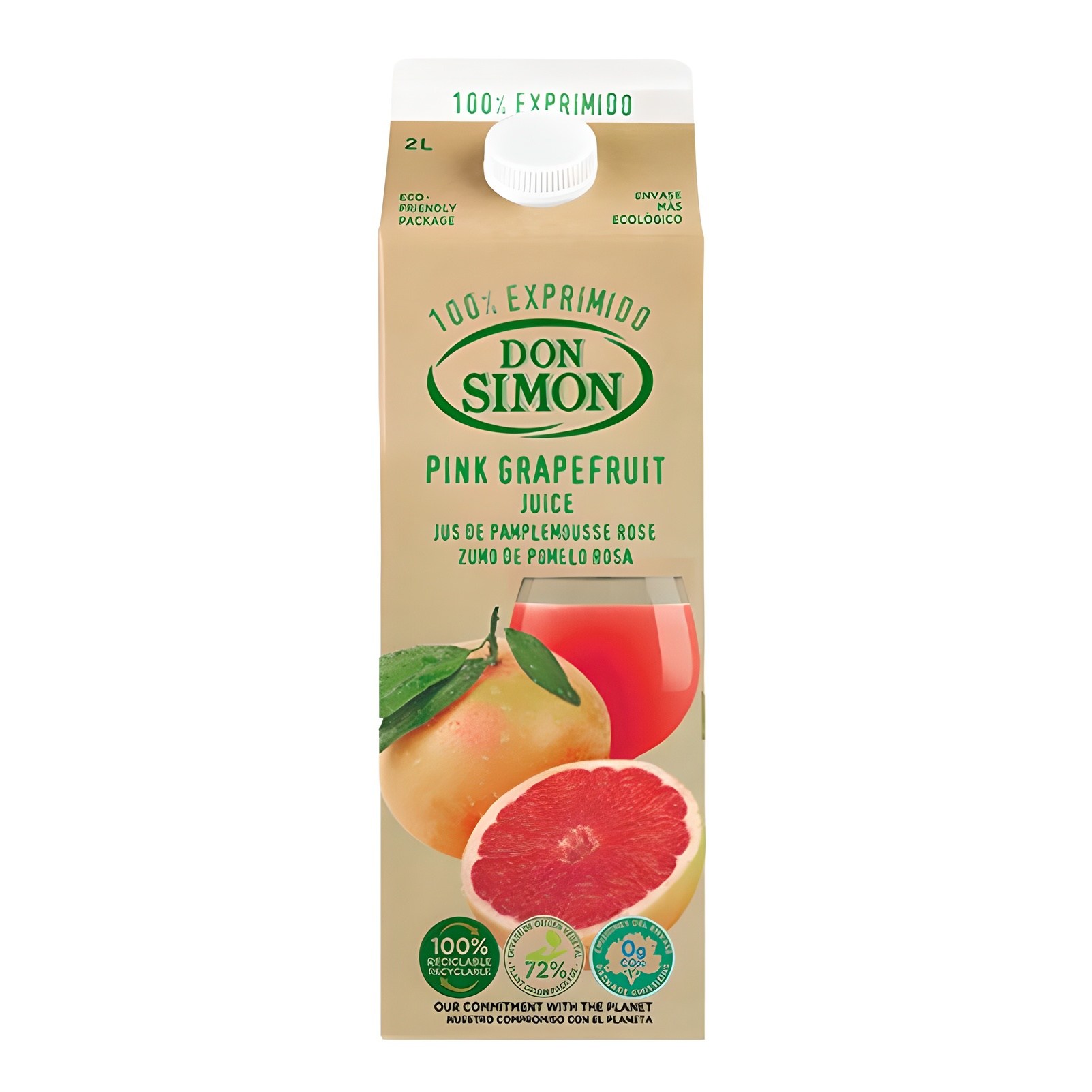 돈시몬 생과일 착즙 100% 홍자몽주스, 2L, 1개 9,480원