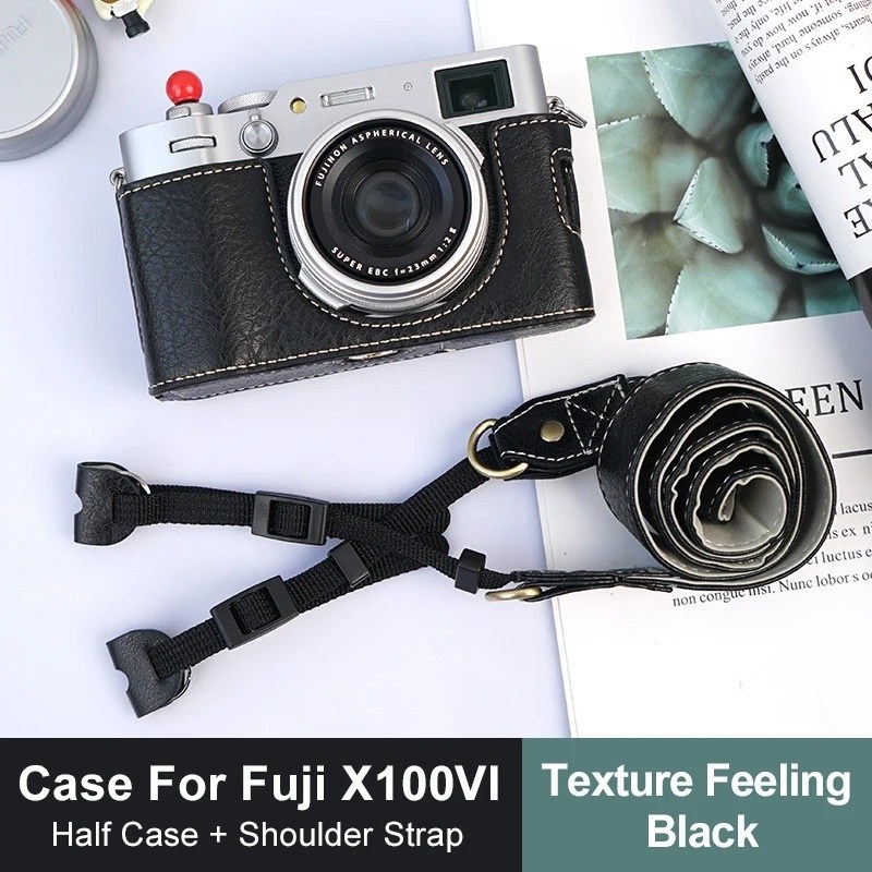 후지필름 X100VI 카메라 가죽 하프 케이스 숄더 스트랩 nc 32,000원