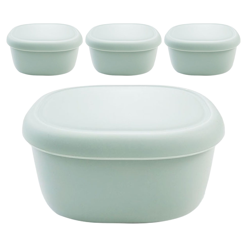 실리팟 국내생산 실리콘 밀폐용기 다크민트 중 120 x 100 x 59 mm, 4개, 330ml 32,000원