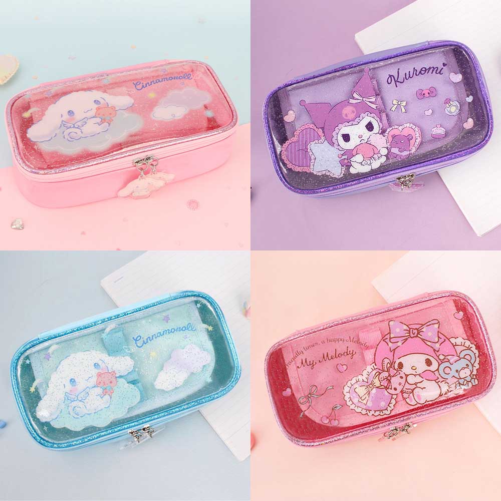 산리오 귀욤 글로시 반짝이 파우치 필통 13,600원