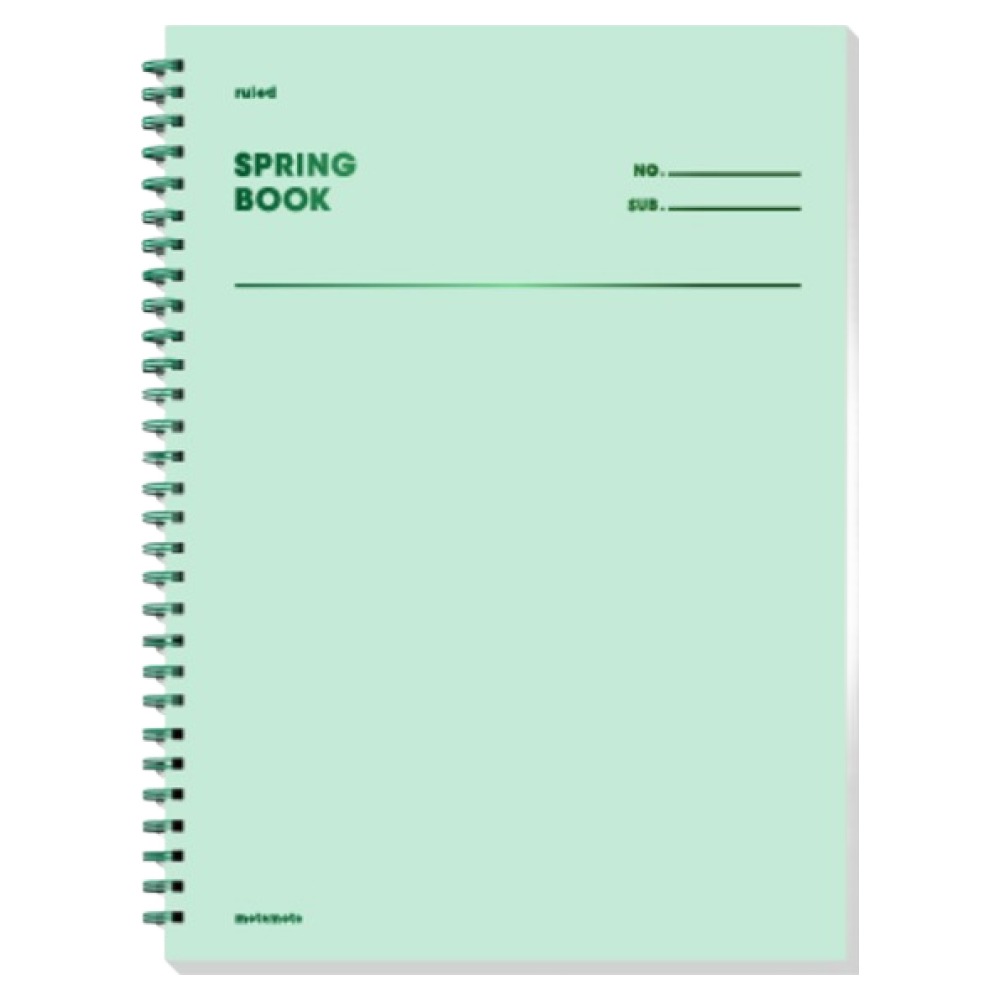 모트모트 스프링 룰드 유선노트, 그리너리, 1개 4,680원